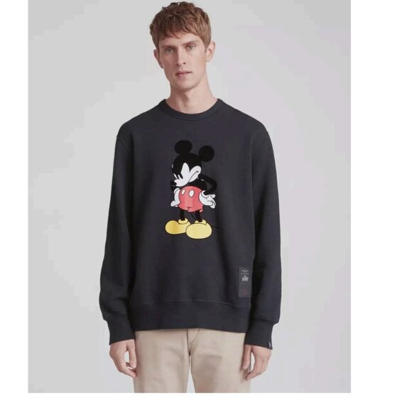 RAG & BONE DETERMINED MICKEY UNISEX SWEATSHIRT BLACK Size Small - Picture 3 of 12